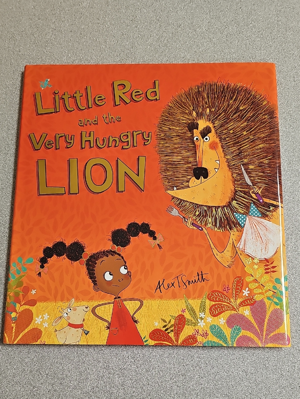 Little Red and the Very Hungry Lion - Bright Orange Kids' Picture Book